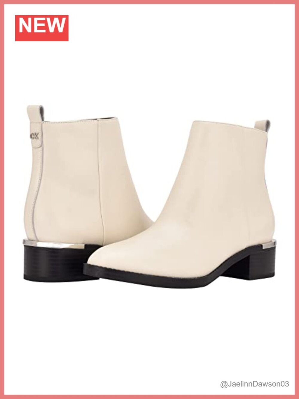Pointy Toe Ankle Booties Slip-On Block Heel Leather Everyday